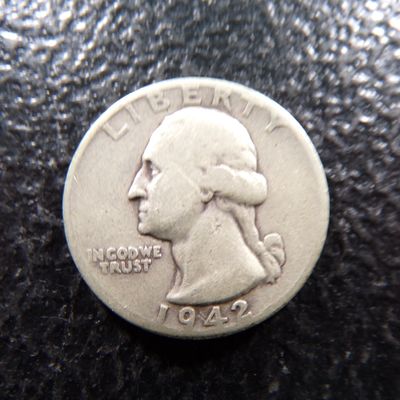 1942 WASHINGTON SILVER QUARTER