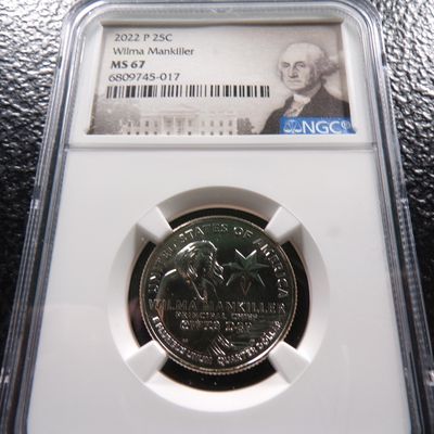 2022-P NGC MS67 WILMA MANKILLER QUARTER