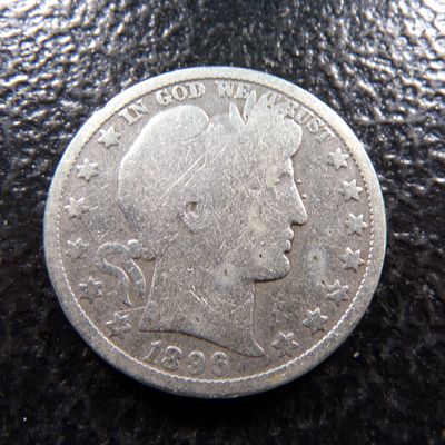 1896-O RARE DATE BARBER SILVER HALF DOLLAR