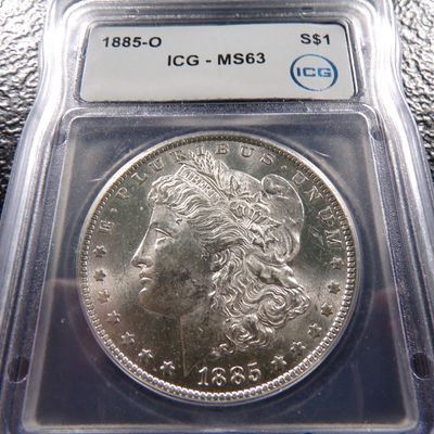 1885-O ICG MS63 MORGAN SILVER DOLLAR