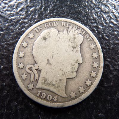 1904-S BARBER SILVER HALF DOLLAR