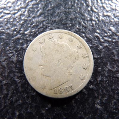 1887 LIBERTY HEAD V NICKEL