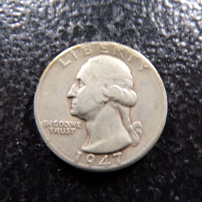 1947-D WASHINGTON SILVER QUARTER