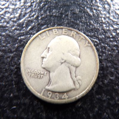 1934 WASHINGTON SILVER QUARTER