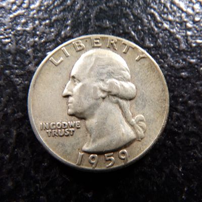 1959 WASHINGTON SILVER QUARTER