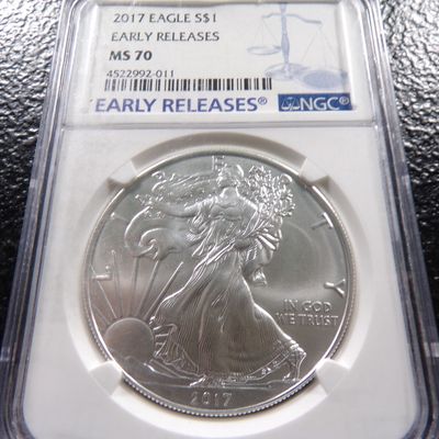 2017 NGC MS70 EARLY RELEASES AMERICAN SILVER EAGLE DOLLAR