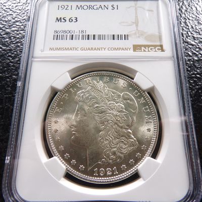 1921 NGC MS63 MORGAN SILVER DOLLAR