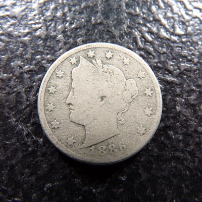 1886 KEY DATE LIBERTY HEAD V NICKEL