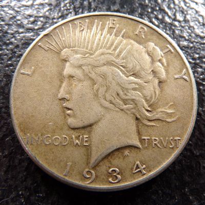 1934-S RARE DATE PEACE SILVER DOLLAR