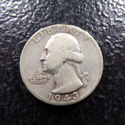 1943-S WASHINGTON SILVER QUARTER