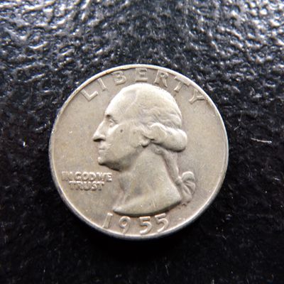 1955-D WASHINGTON SILVER QUARTER