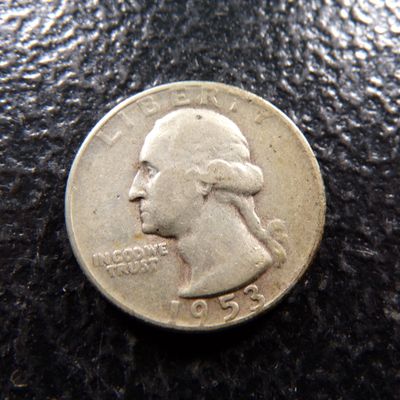 1953-S WASHINGTON SILVER QUARTER