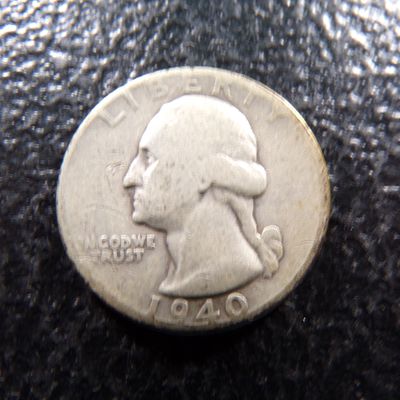 1940 WASHINGTON SILVER QUARTER