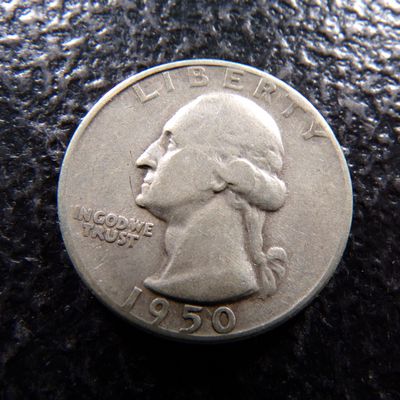 1950-S WASHINGTON SILVER QUARTER