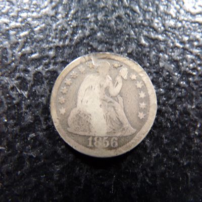1856 LARGE DATE SEATED LIBERTY SILVER DIME