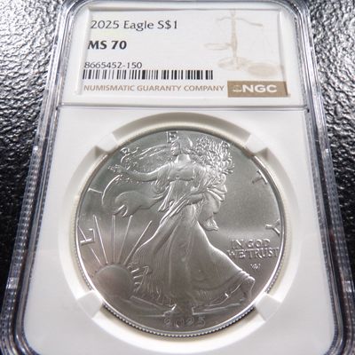 2025 NGC MS70 AMERICAN SILVER EAGLE DOLLAR