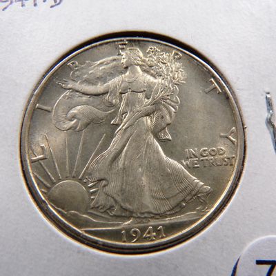 1941-D WALKING LIBERTY SILVER HALF DOLLAR