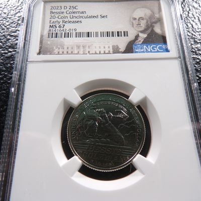 2023-D NGC MS67 BESSIE COLEMAN QUARTER