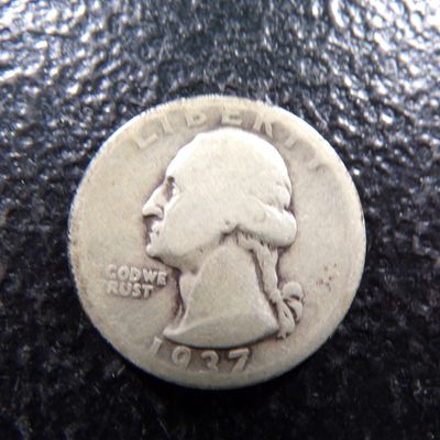 1937-D WASHINGTON SILVER QUARTER