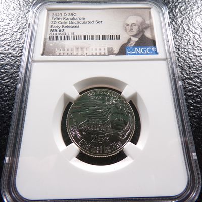 2023-D NGC MS67 EDITH KANAKA'OLE QUARTER