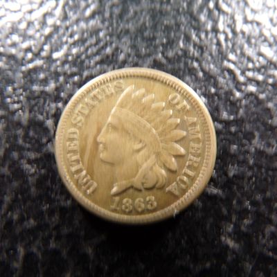 1863 COPPER NICKEL INDIAN CENT