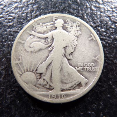 1916 RARE DATE WALKING LIBERTY SILVER HALF DOLLAR