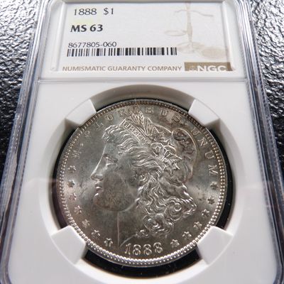 1888 NGC MS63 MORGAN SILVER DOLLAR