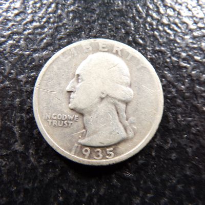1935-D WASHINGTON SILVER QUARTER