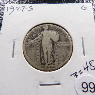 1927-S STANDING LIBERTY SILVER QUARTER