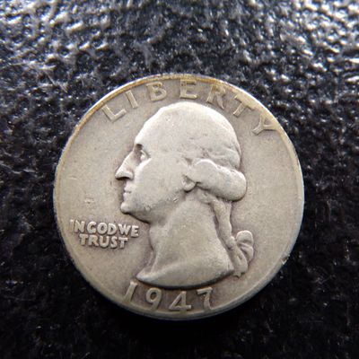 1947 WASHINGTON SILVER QUARTER