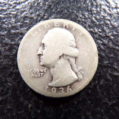 1936-S WASHINGTON SILVER QUARTER