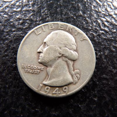 1949 WASHINGTON SILVER QUARTER