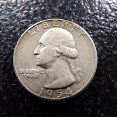 1954-S WASHINGTON SILVER QUARTER