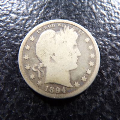 1894-S BARBER SILVER QUARTER