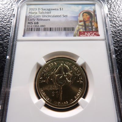 2023-D NGC MS68 MARIA TALLCHIEF SACAGAWEA DOLLAR
