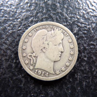 1914 BARBER SILVER QUARTER