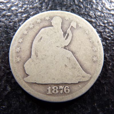 1876-CC SEATED LIBERTY CARSON CITY SILVER HALF DOLLAR