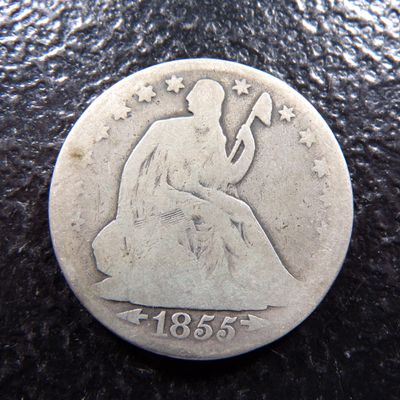 1855-O W / ARROWS SEATED LIBERTY SILVER HALF DOLLAR