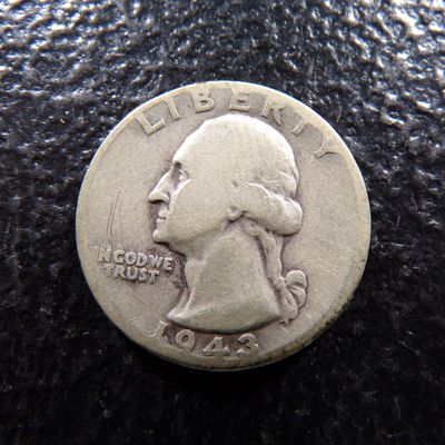 1943-D WASHINGTON SILVER QUARTER