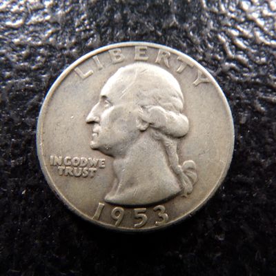 1953-D WASHINGTON SILVER QUARTER