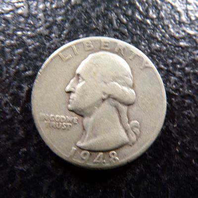 1948-D WASHINGTON SILVER QUARTER