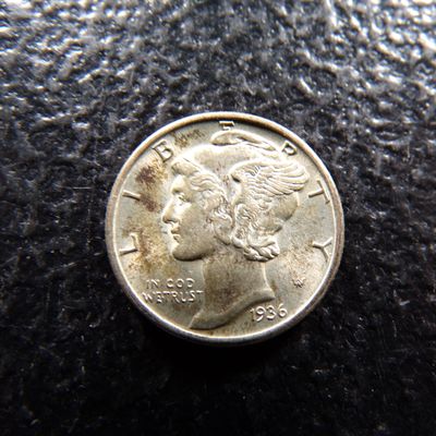 1936 HIGH GRADE MERCURY SILVER DIME