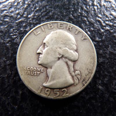 1952-S WASHINGTON SILVER QUARTER