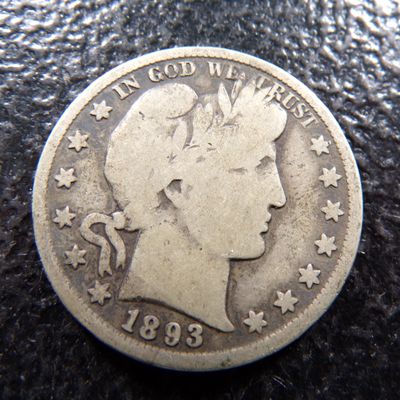 1893 BARBER SILVER HALF DOLLAR