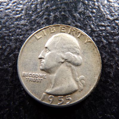 1955 WASHINGTON SILVER QUARTER