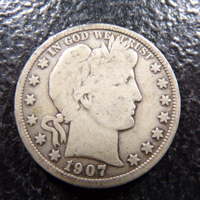 1907-D BARBER SILVER HALF DOLLAR ***MINTED 3 3/4 MILLION