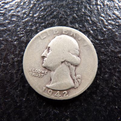 1942-D WASHINGTON SILVER QUARTER