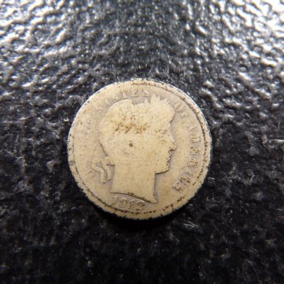 1912 BARBER SILVER DIME ***MINTED 19 MILLION