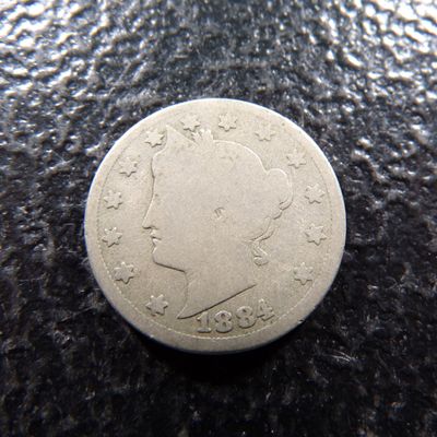1884 LIBERTY HEAD V NICKEL
