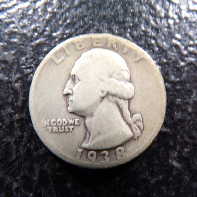 1938-S WASHINGTON SILVER QUARTER